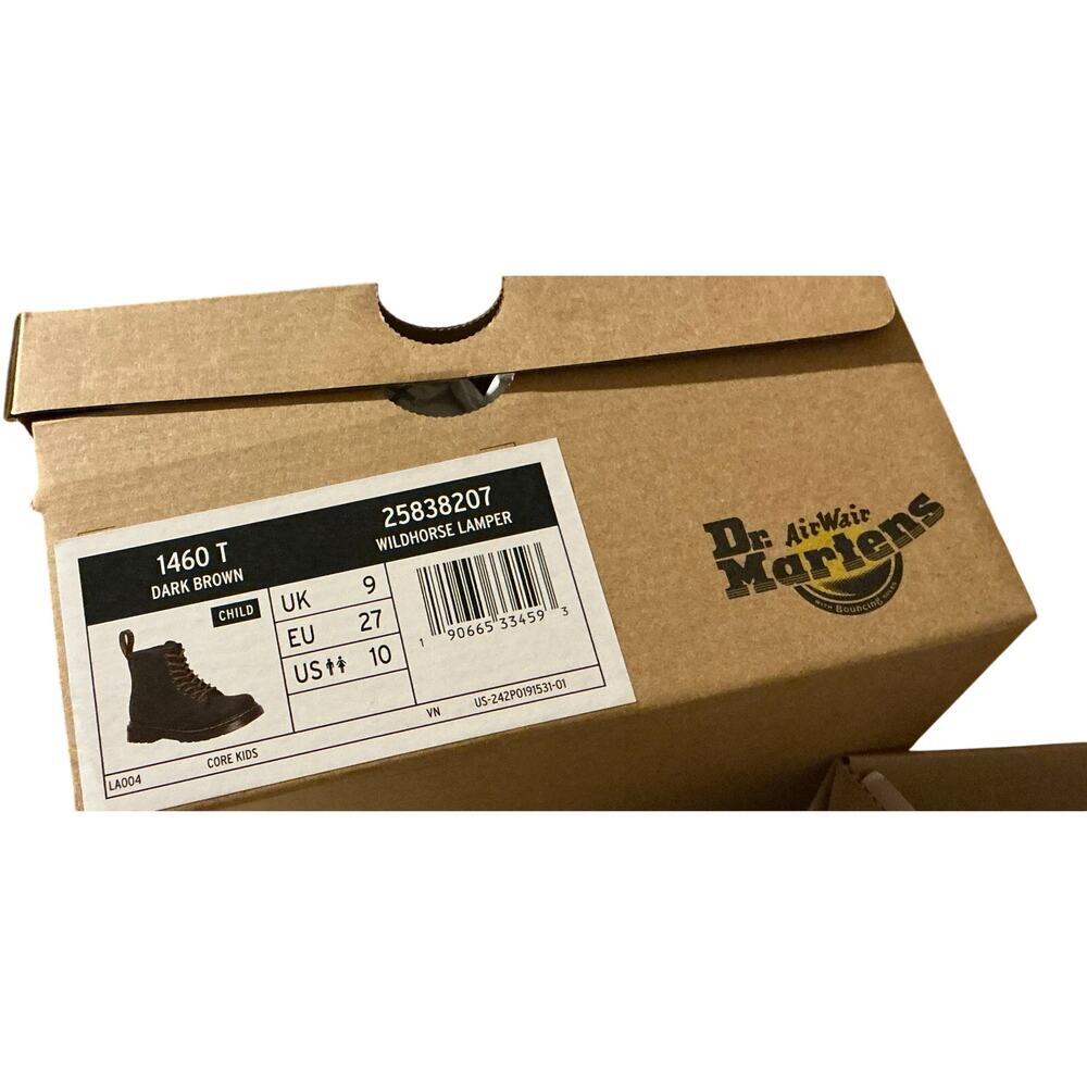 Dr. Martes WILDHORSE LEATHER LACE UP BOOTS Dark Brown 1460T, size US 10/EU 27 - Picture 6 of 8